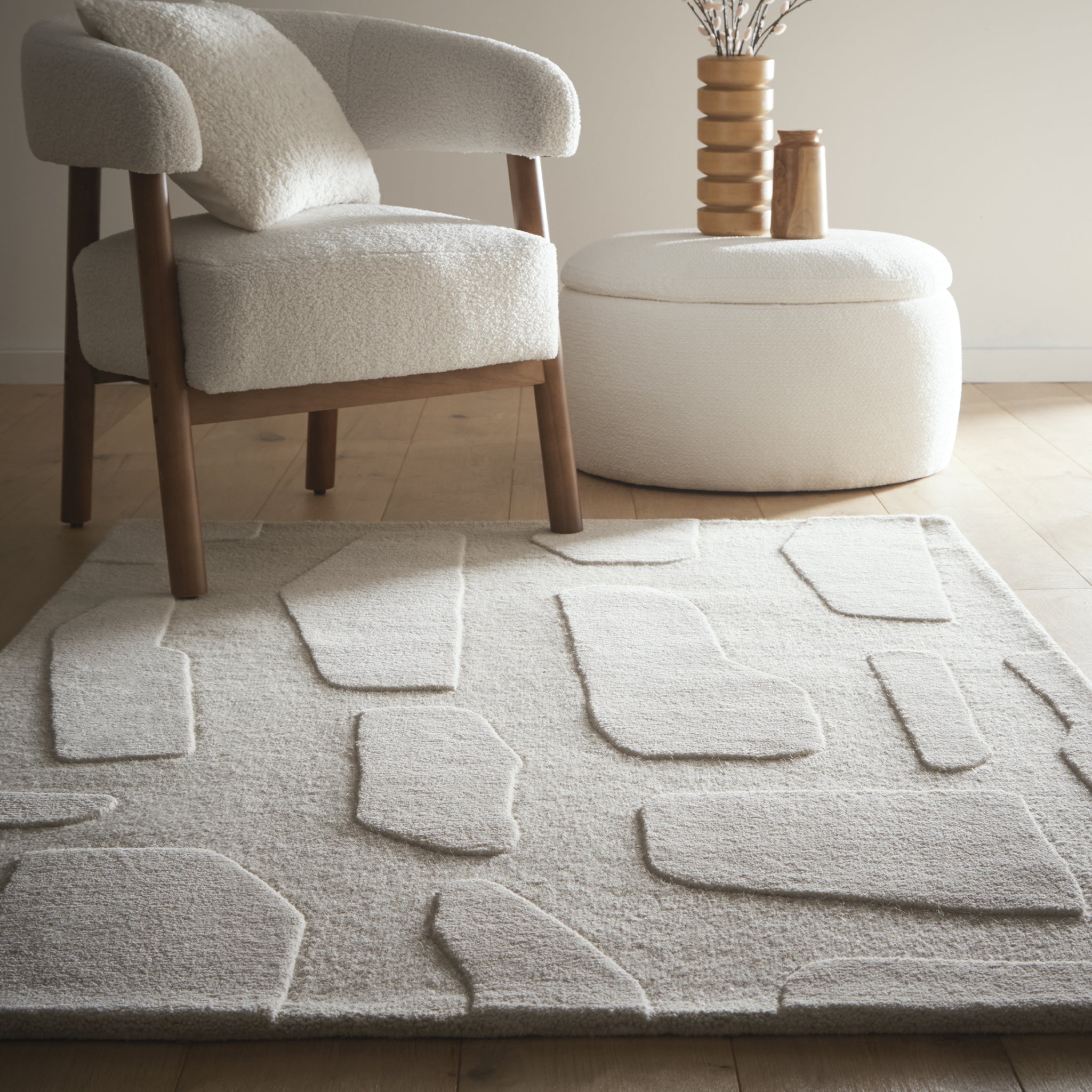 Origins Sculptured Stone Oatmeal Rug