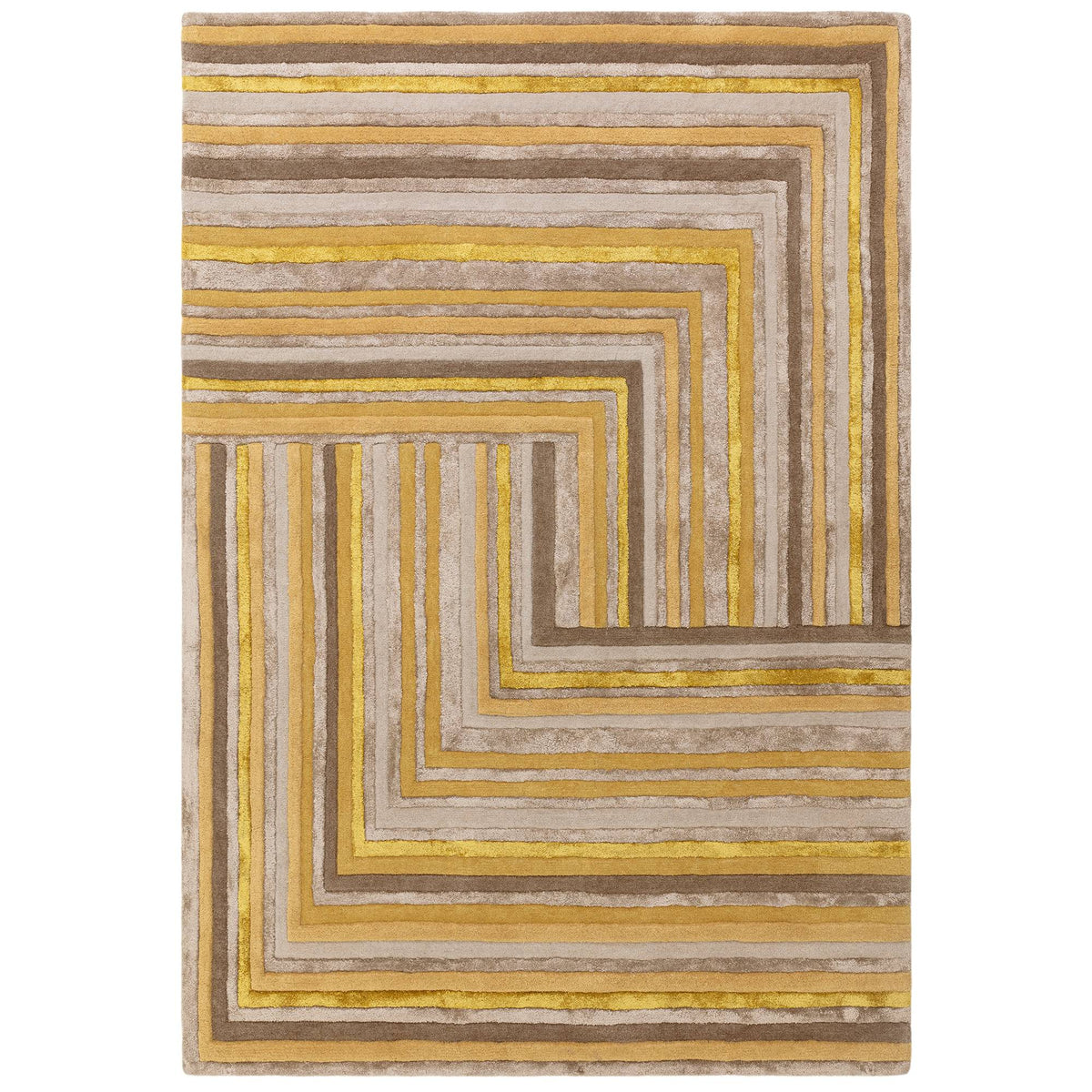 Asiatic Matrix Network Rug - Gold - 200 x 300