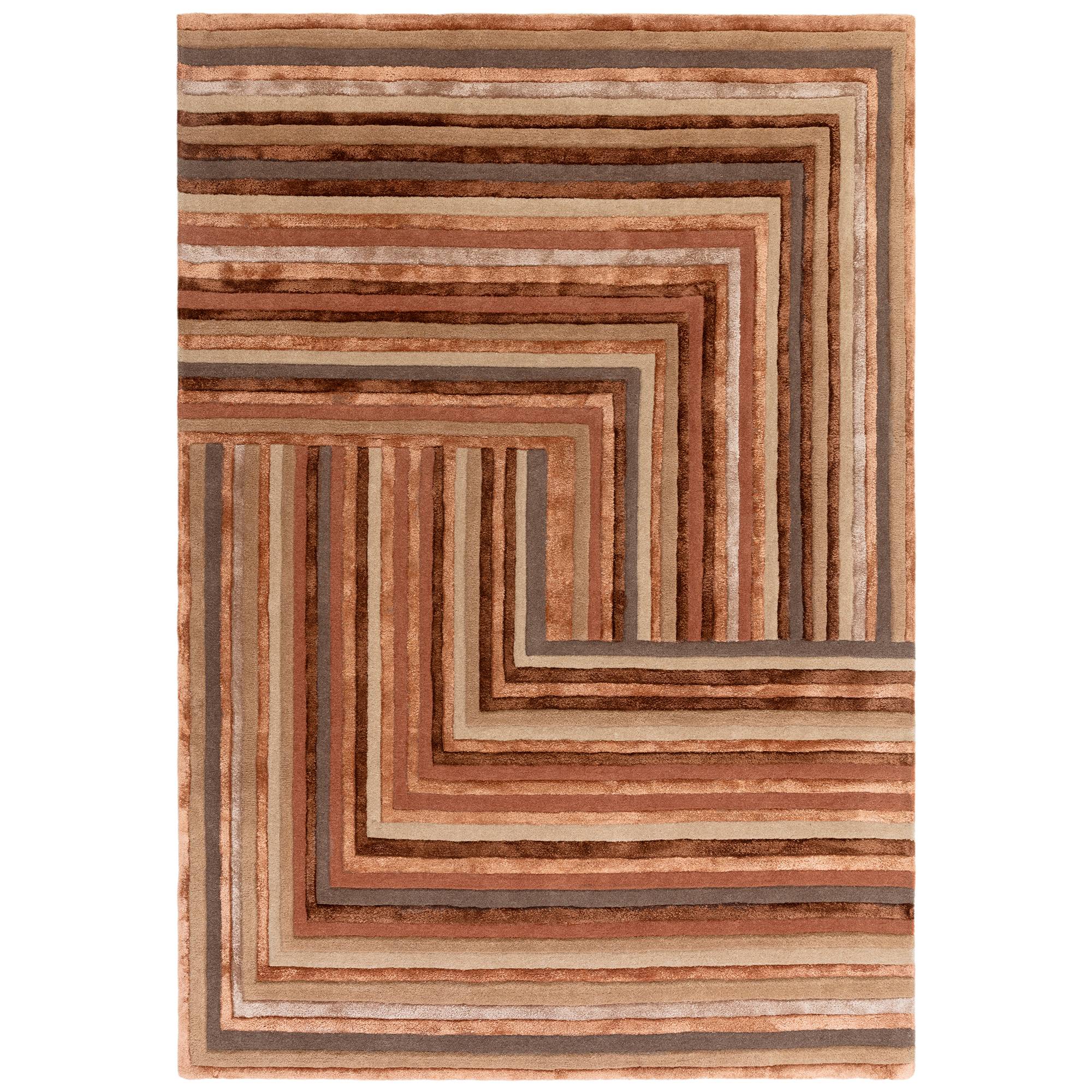 Asiatic Matrix Network Rug - Terracotta - 200 x 300