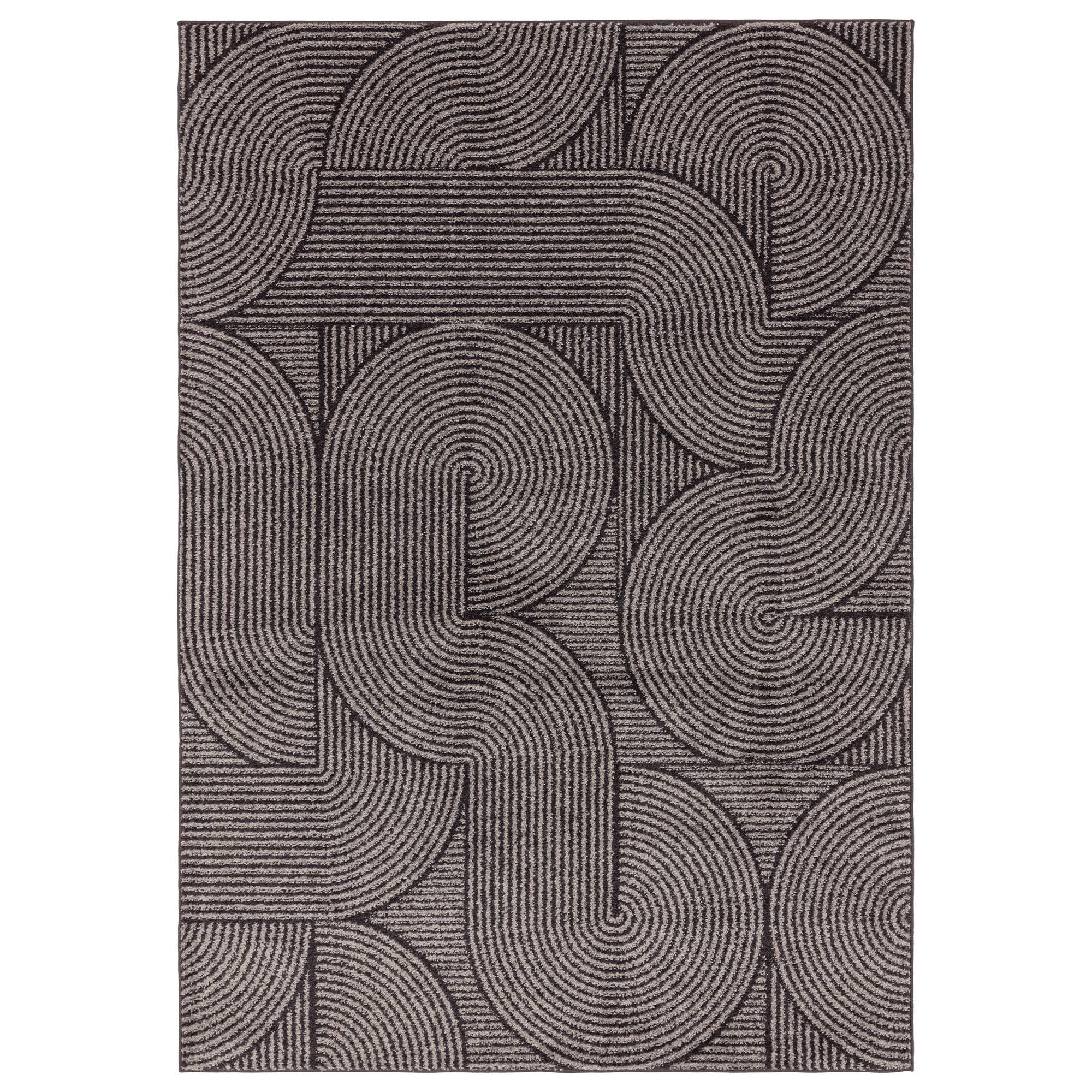 Asiatic Muse Swirl Rug - Charcoal - 200 x 290