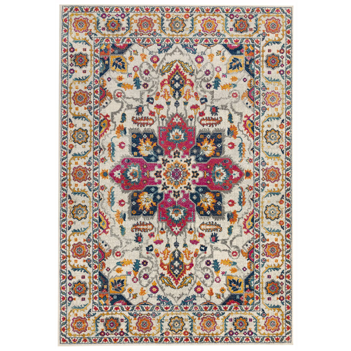Asiatic Nova Persian Rug - White Multi - 200 x 290
