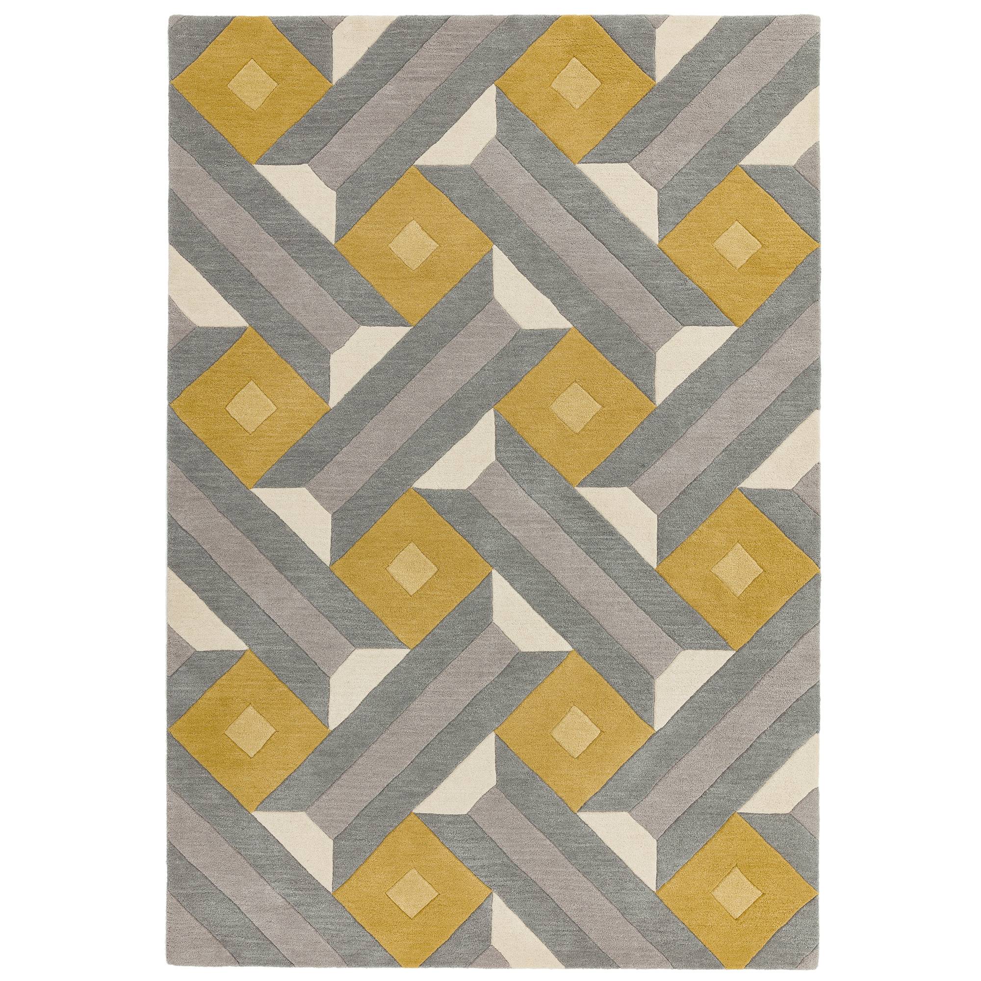 Asiatic Reef Motif Rug - Ochre Grey - 200 x 290