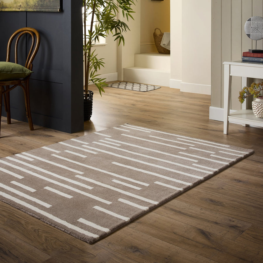 Origins Broken Stripe Beige Rug