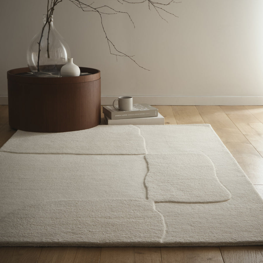 Origins Sculptured Boulder Cream Rug