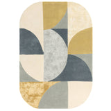 Asiatic Matrix Oval Sunset Rug - Yellow/Gold - 200 x 300