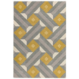 Asiatic Reef Motif Rug - Ochre Grey - 200 x 290