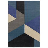 Asiatic Reef Big Geo Rug - Blue - 200 x 290