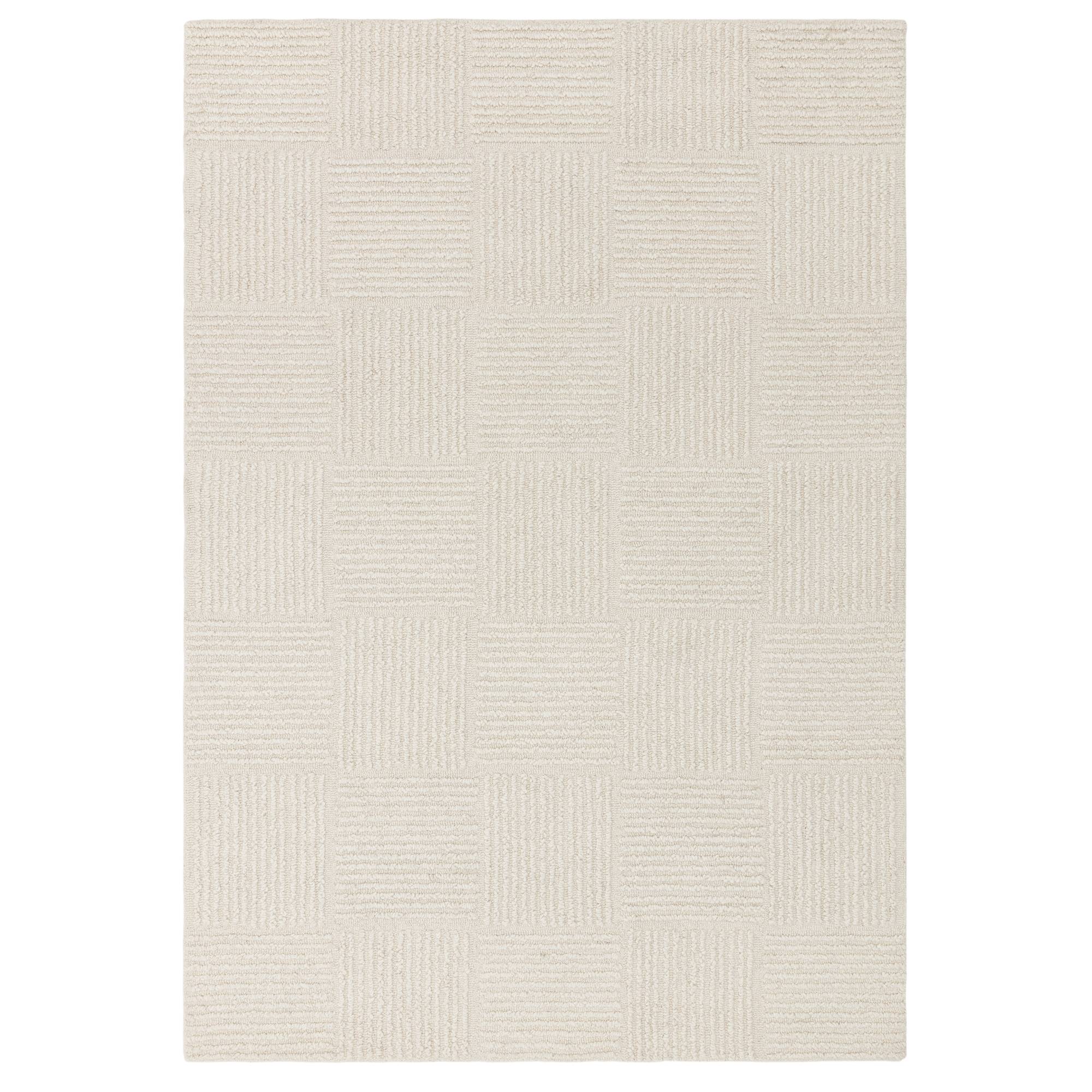 Asiatic Zennith Grid Rug - Cream/White - 200 x 290